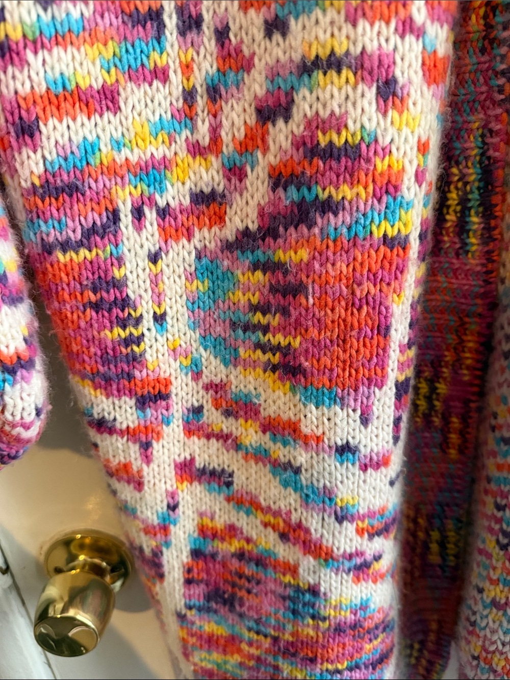 FARM Rio Multicolor Pink-Accent Open Cardigan - Picture 2 of 6